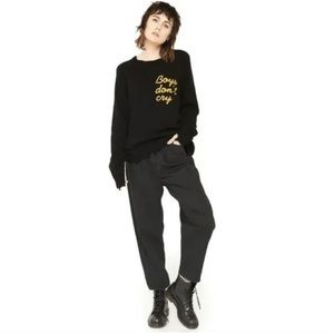 1 Sandrine Rose x Free People relaxed fit black denim pants NWT